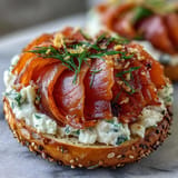 Beautiful Mother's Day brunch spread featuring silky smoked salmon and toasted bagels.