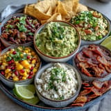 DIY guacamole bar inviting guests to customize with fresh, flavorful toppings.