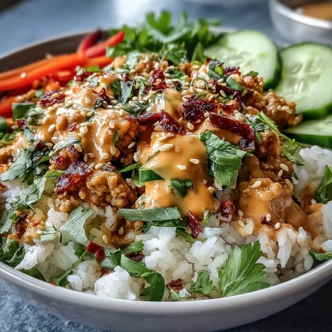 Spicy Bang Bang Turkey Rice Bowls