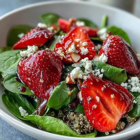 Strawberry Spinach Quinoa Salad