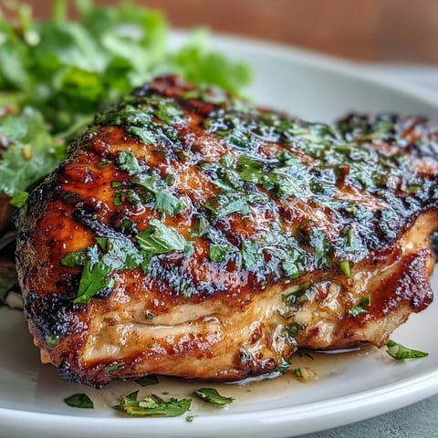 Grilled Lime Cilantro Chicken with Corn and Black Bean Salad, a vibrant dish featuring juicy chicken and fresh, zesty flavors.