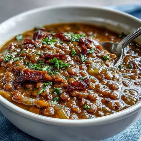 One-Pot Ham Onion Lentil