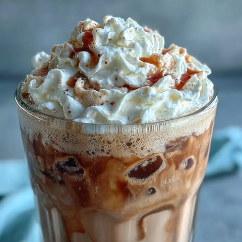 Blended coffee drink with real vanilla bean and smooth coconut milk, served chilled with a dollop of dairy-free whipped cream.
