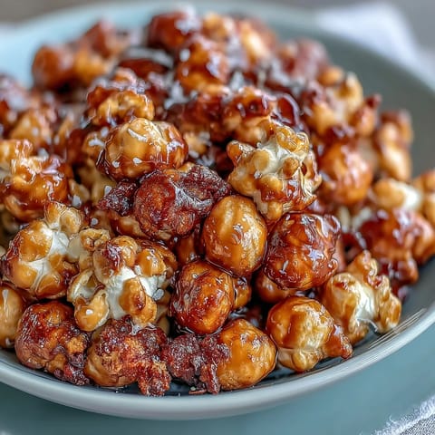 Baseball Season Popcorn Mix with Peanuts and Caramel in a large bowl, featuring golden caramel-coated popcorn and roasted peanuts.