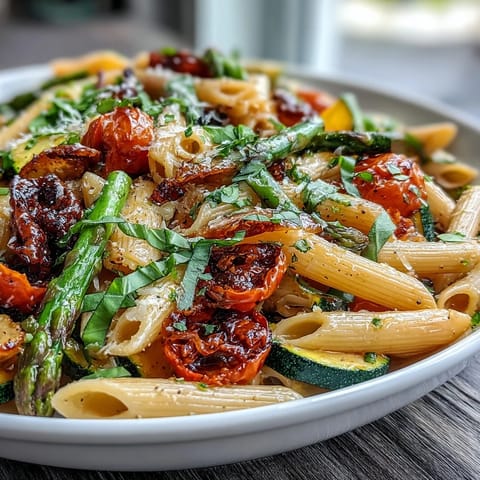 Spring Pasta Primavera Fresh Veggies