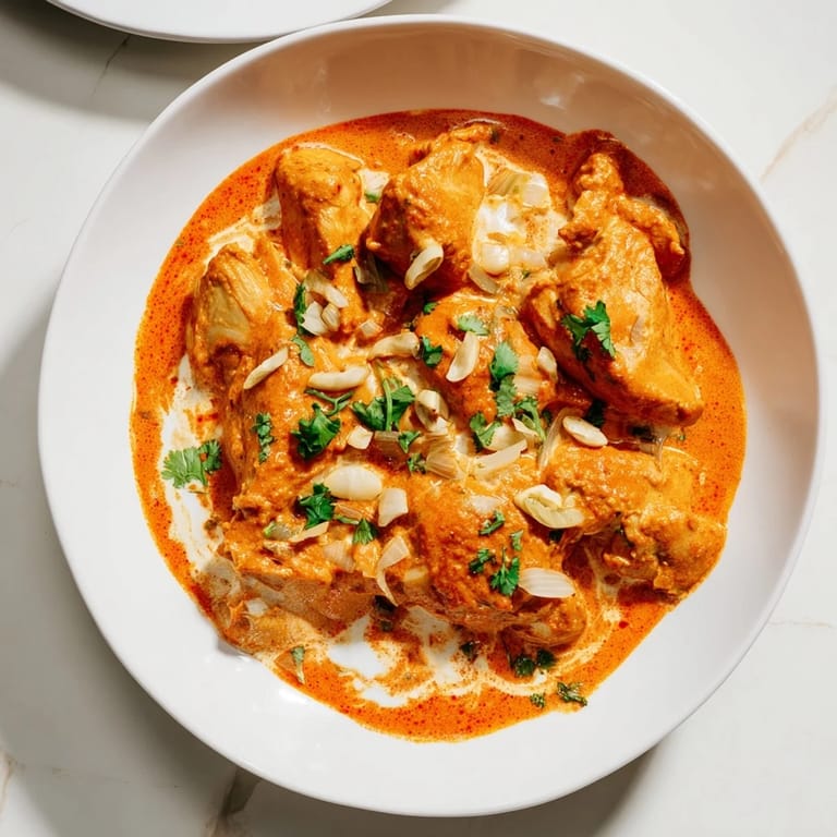 Hearty Chicken Tikka Masala, a gluten-free dish with tender chicken in a flavorful, spiced sauce.