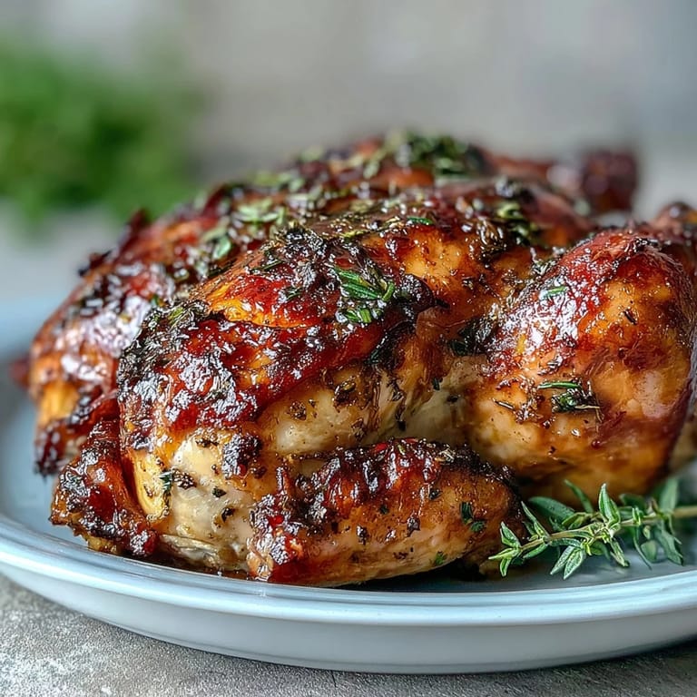 A whole roasted chicken with lemony herbs and buttery pot potatoes, finished with creamy feta and bright dill sprigs.