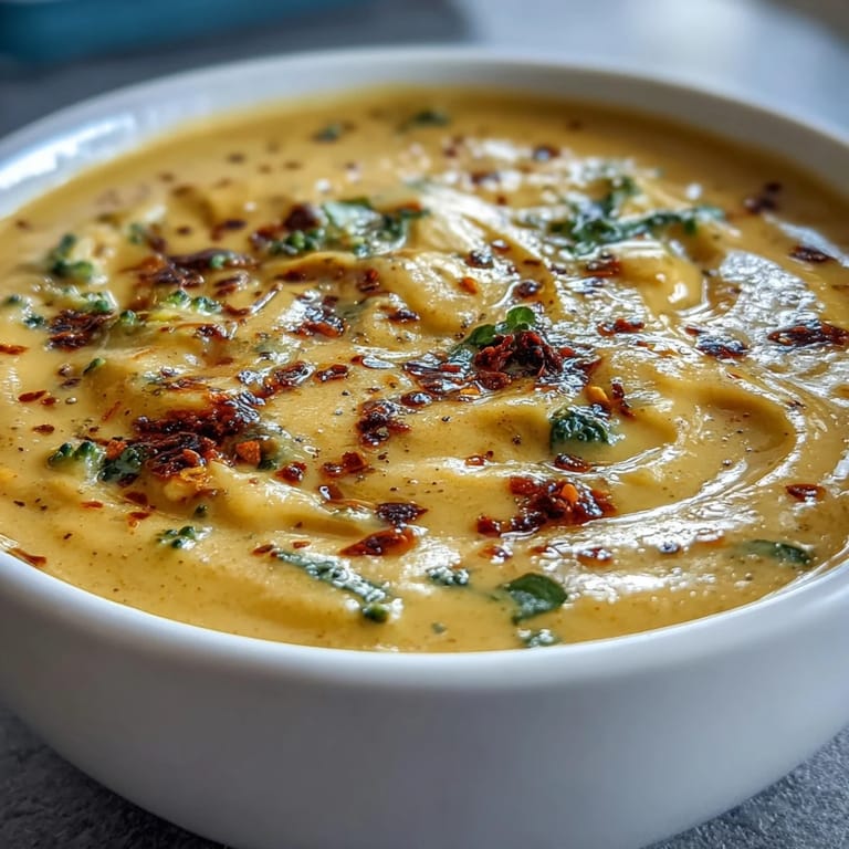 Creamy butternut squash broccoli cheddar soup steaming in a rustic bowl, garnished with extra sharp cheddar and fresh herbs.