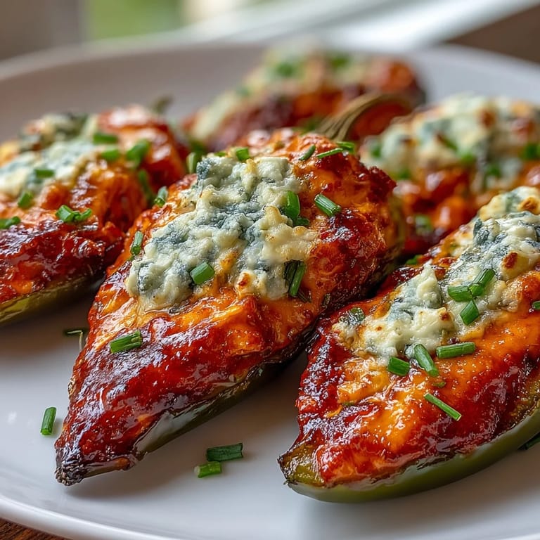 Fresh green chives sprinkled over the poppers provide a vibrant color contrast, highlighting the savory, gluten-free game day snack.