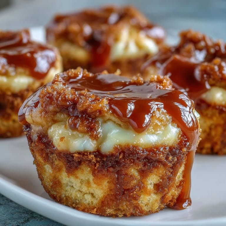 Freshly baked Caramel Cream Cheese Swirl Muffins cooling on a wire rack, perfect for an afternoon snack.