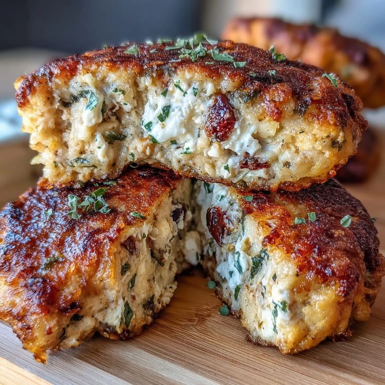 3. Tender chicken patties bursting with Kalamata olives, red onion, and aromatic herbs, ideal for dinner or meal prep.