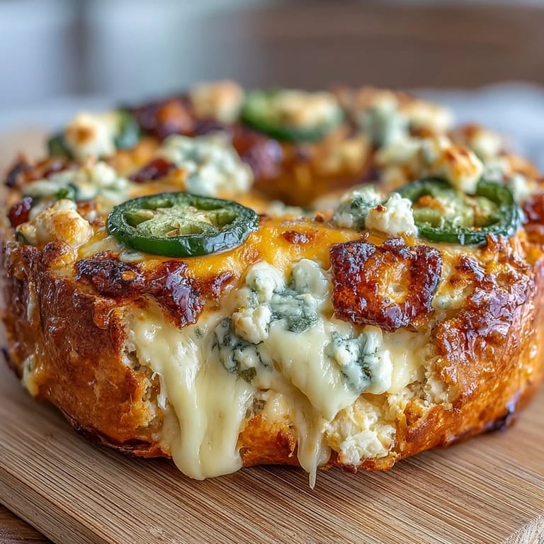 Chewy, protein-packed bagels loaded with sharp cheddar and jalapeños, perfect for breakfast sandwiches.  