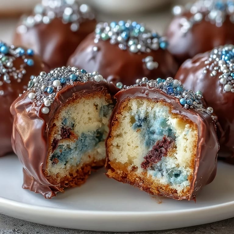 Enchanting Pisces zodiac cake pops featuring galaxy colors and sparkling edible glitter for a magical dessert.